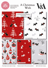 Tissu imprimé 100 % coton « A Christmas Wish » de Craft Cotton Co. (45 cm x 55 cm) Idéal pour les loisirs créatifs et le patchwork